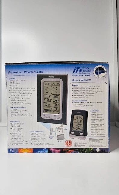 Weather Channel Professional Wireless Weather Center Station Temp/Humidity NIB - Image 2 of 4