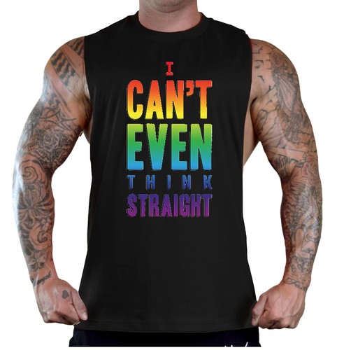 Herren T-Shirt I Can't Even Think Straight schwarz Tank Top Gay Lesbian LGBT Love - Bild 1 von 3