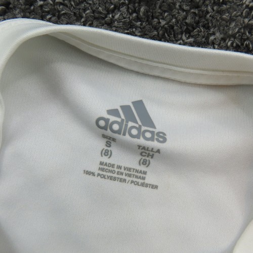 Adidas Shirt Youth Small White Short Sleeve Breathable Casual Running Boys - Picture 10 of 10
