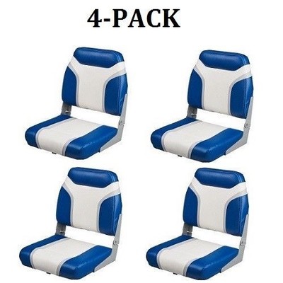 4 Pack Folding Boat Seats Marine Vinyl Boating Seat 