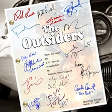 The Outsiders Signed Autograph Movie Script Reprints Outsiders Movie Greasers
