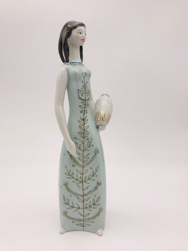 Hollohaza vintage porcelain figurine waterbearer woman Hungarian - Picture 4 of 9