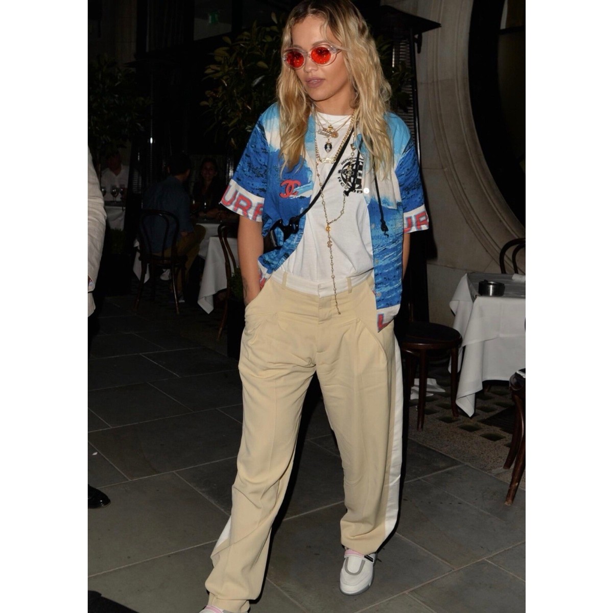 CHANEL Spring Summer 2002 Surf Logo Print Aloha Shirt | eBay