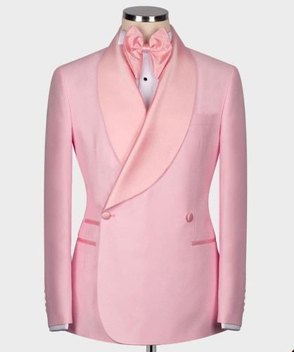 Traje de Hombre Regular Calce Ajustado Novio Boda Formal Pico Solapa Sencillo Pecho Personalizado - Imagen 2 de 19