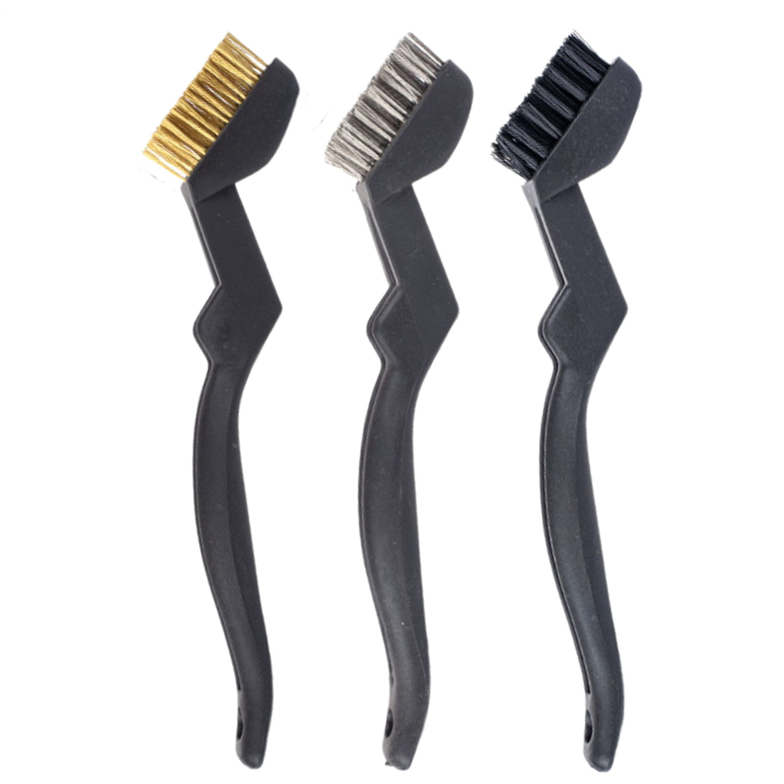 Curved Handle Copper Wire Brush with Tail Hook for Rust Removal