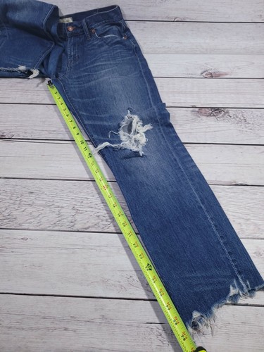 MADEWELL DISTRESSED CROP JEANS THE PERFECT SUMMER JEANS SIZE 29 K8 - Picture 5 of 10