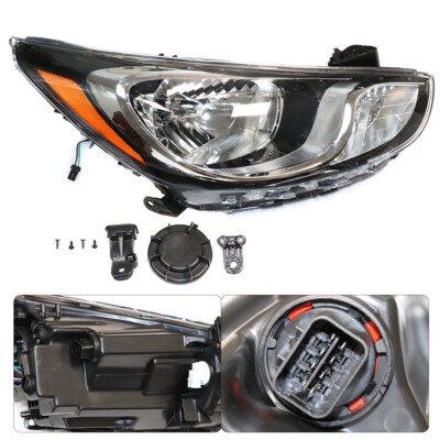 For 2012 2013 2014 Hyundai Accent Sedan Right Passenger Side Headlight Headlamp