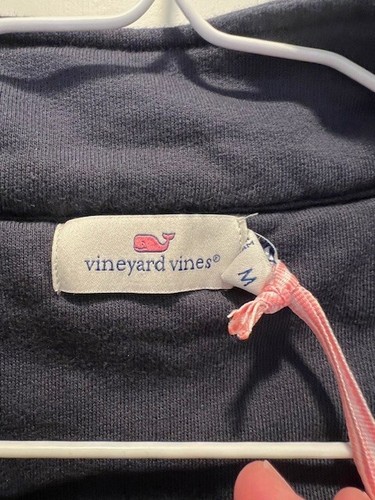 NEW Vineyard Vines Navy Shep Long Sleeve Quarter Zip Pullover Shirt/Sweatshirt - Picture 2 of 9