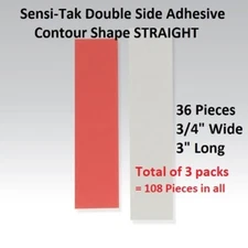 Sensi Tak Red Liner Tape by Walker Tape 3 pack 3/4" Straight = 3 pack = 108 pcs