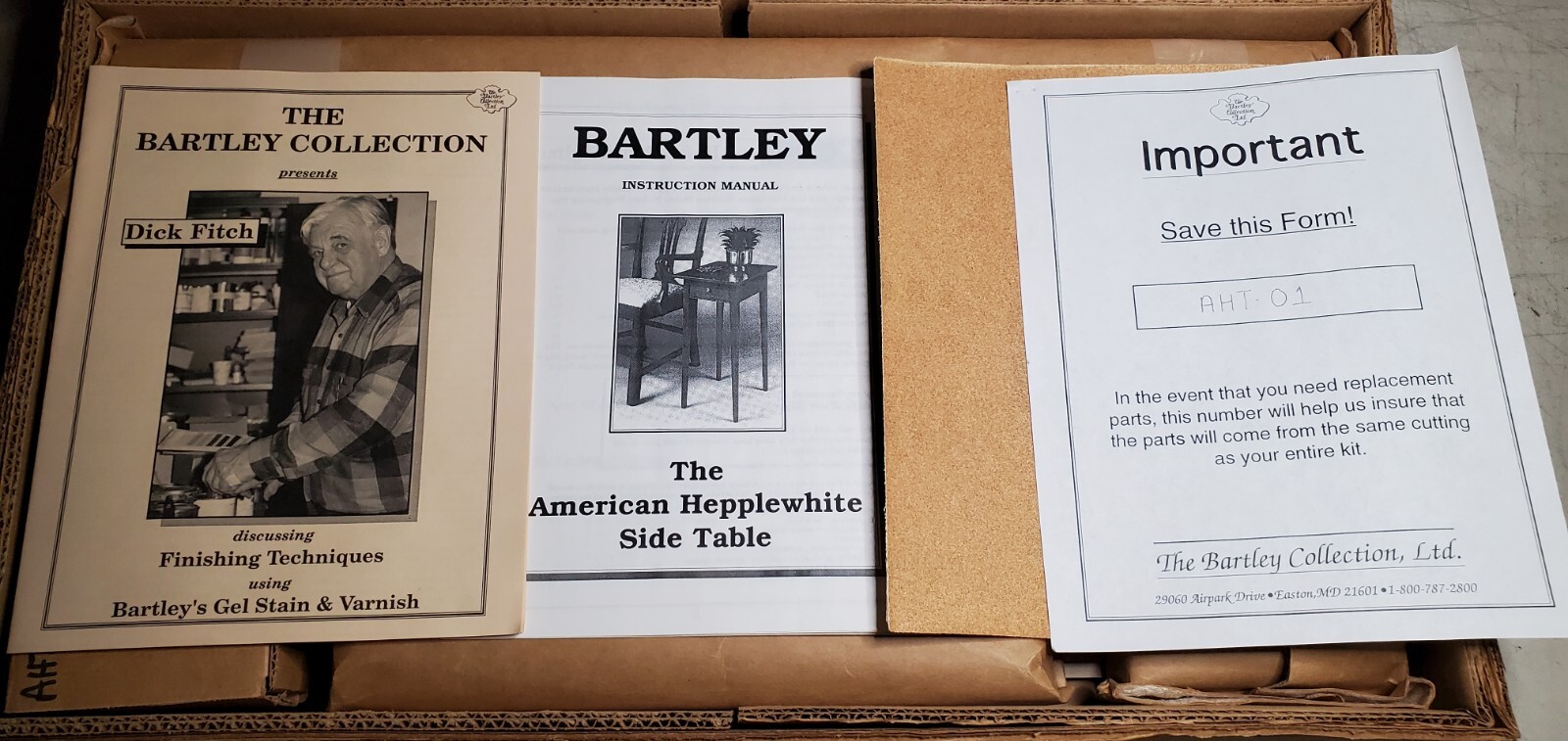 The Bartley Collection Hepplewhite Side Table Kit Cherry Wood NEW