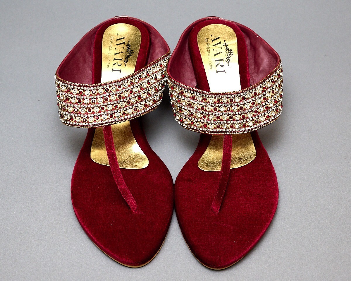 APL Sandali Avari bordeaux impreziositi da diamante taglia EUR 40 (UK 7)