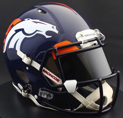DENVER BRONCOS NFL Football Helmet with REVO BLACK Visor / Eye Shield