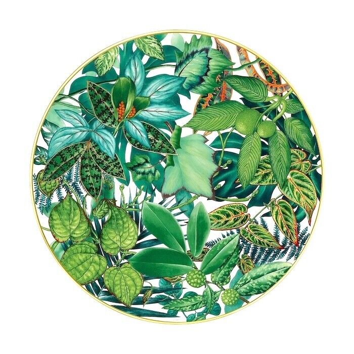 Hermes Passifolia Sarving Plate Green Botanical Tableware Hermes Passifolia Sarving Plate Green Botanical Tableware