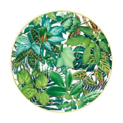 Hermes Passifolia Sarving Plate Green Botanical Tableware Hermes Passifolia Sarving Plate Green Botanical Tableware