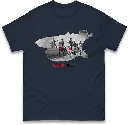 British Army War Graphical Design T Shirt,Lest We Forget,Remembrance Day,Poppy - Picture 1 of 7