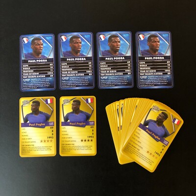 Paul Pogba 2018 Top Trumps World Football Stars 32 Card Lot 2023
