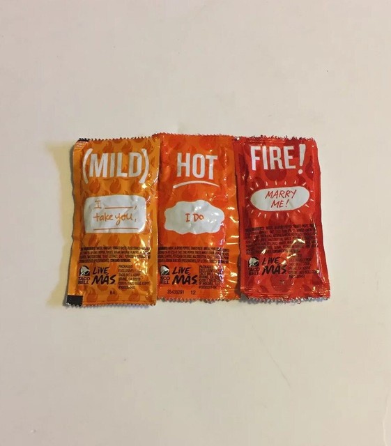 Taco Bell Sauce Packets Marry Me Proposal Pack Marriage Kit eBay