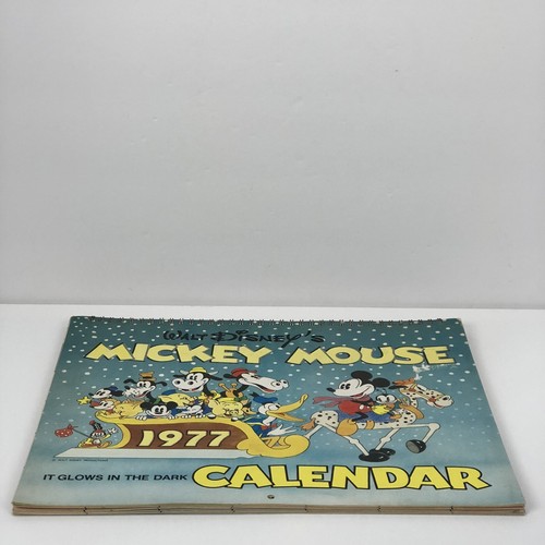 Walt Disney's Mickey Mouse 1977 Glow in the Dark Calendar Good Used Condition. - Picture 3 of 12
