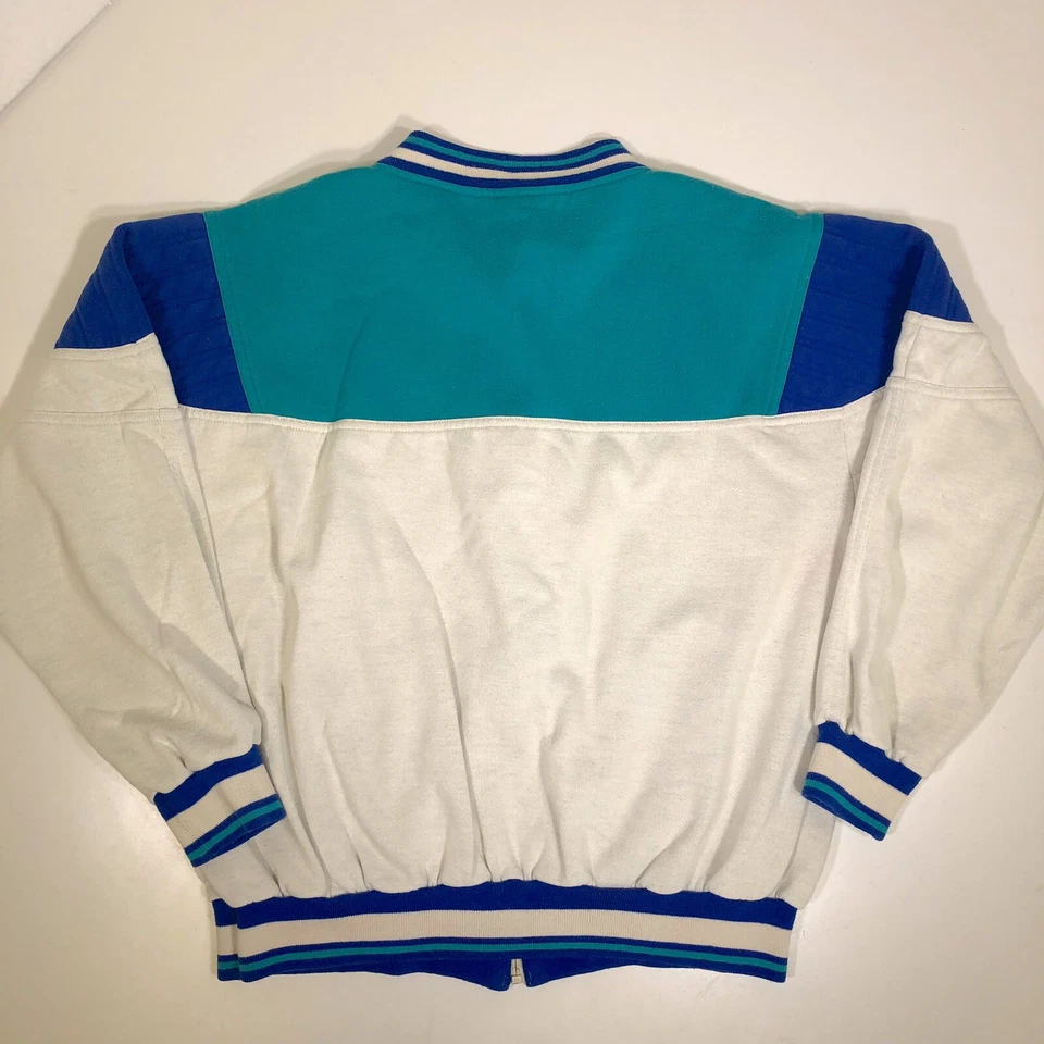 Sudadera De Colección Años 80 90 Adidas Logo Bloques de Color Traje de Pista Calentamiento Chaqueta RETRO L Foto 4 de 4