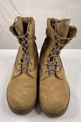 Hot Weather Combat Boots Mens  Size 10.5 W  Brown Vibram USA Army Mil Spec
