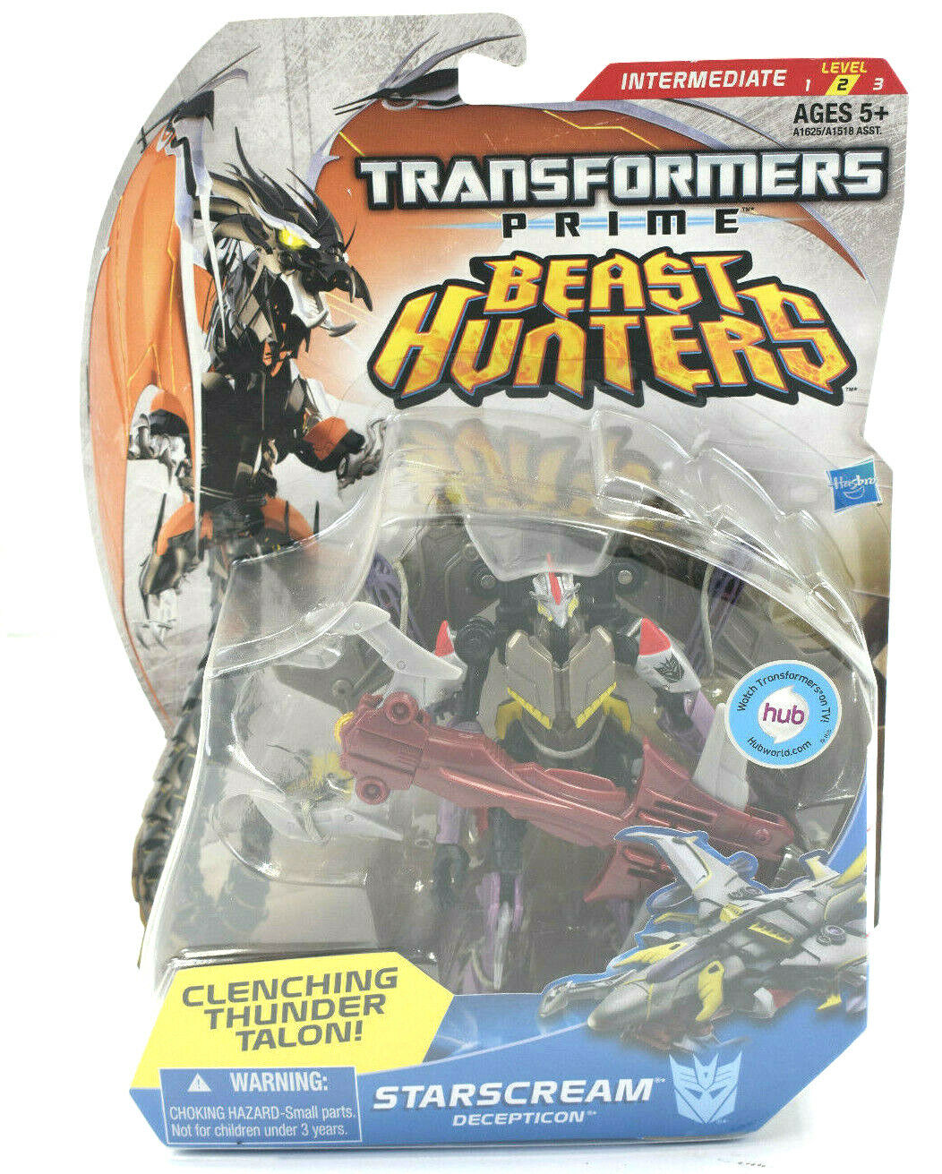 2012 Hasbro Transformers Prime Beast Hunters Starscream Intermediate NOS