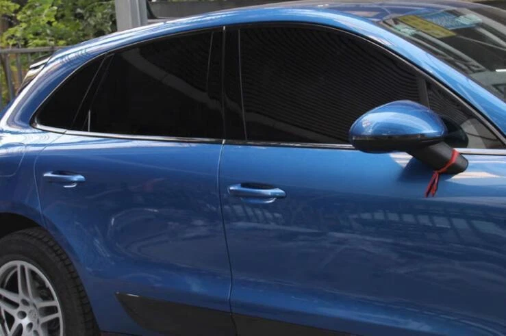 Para Porsche Cayenne 2013-2017 negro titanio marco ventana coche tira cubierta moldura Foto 4 de 4