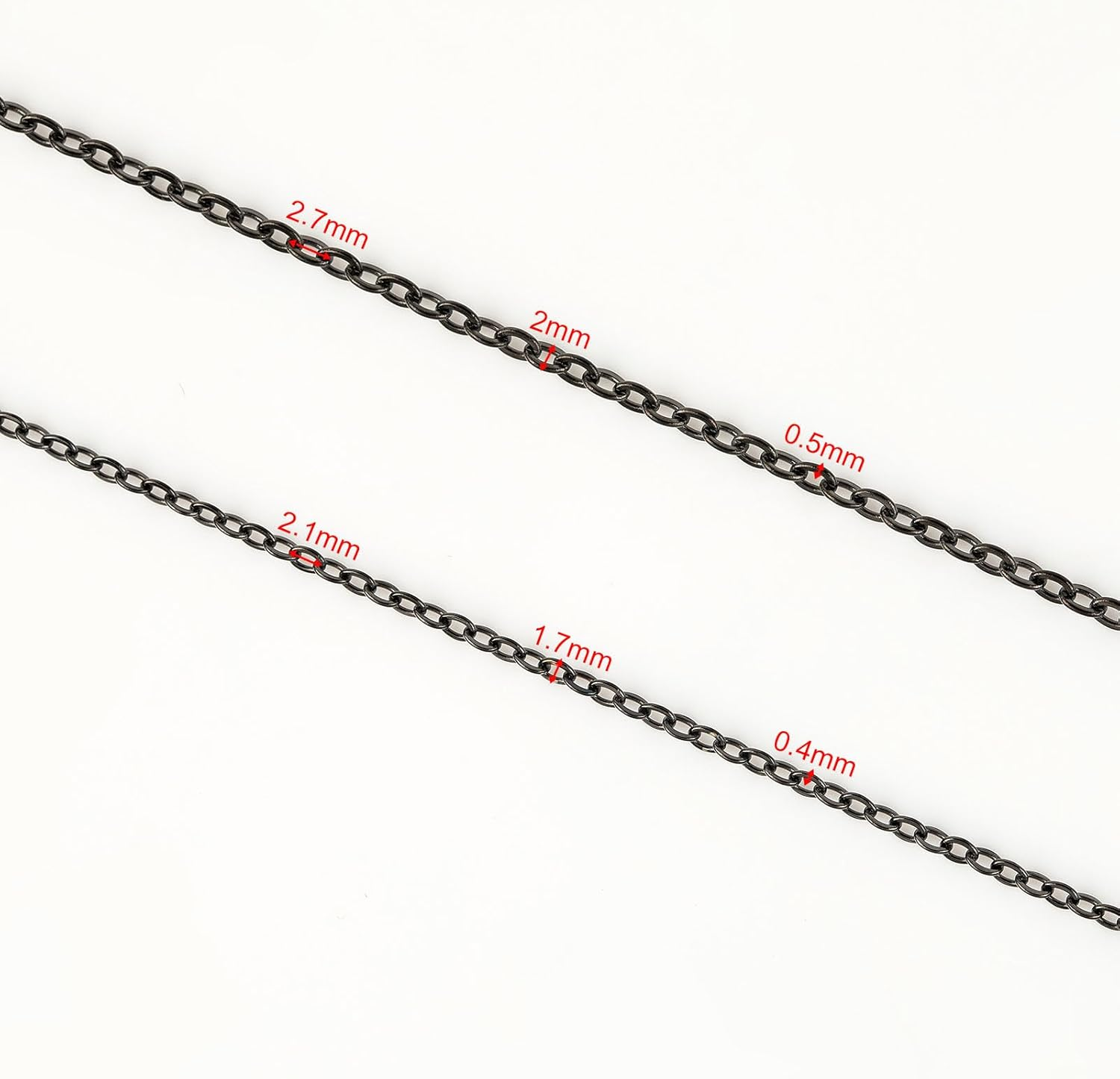 10M Black Cross Chains Roll Stainless Steel Jewelry Making Chains Bulk ...
