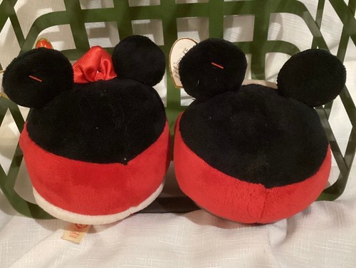 TY Disney Mickey Mouse & Minnie Mouse Beanie Ballz Plush Christmas with Tags - Picture 8 of 9