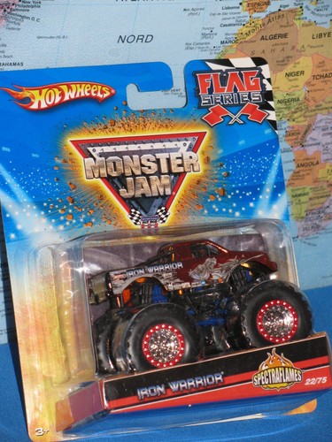 HOT WHEELS MONSTER JAM TRUCK IRON WARRIOR #22/75 FLAG SERIES *BRAND NEW & RARE* - Picture 9 of 12