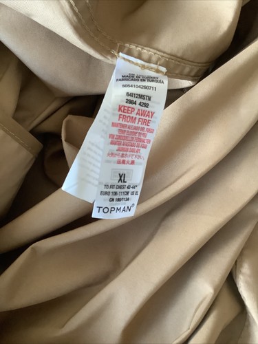 Mens Top Man Long Length Hooded Jacket Size Extra Large (XL) - Picture 5 of 6