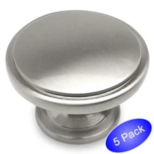 *5 Pack* Cosmas Satin Nickel Round Oversized Bi-fold Bifold Door Knobs #4306SN
