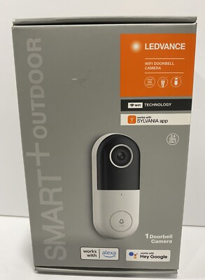 Brand New In-Box LEDVANCE WiFi Doorbell Camera, Wired, microSD Local Storage