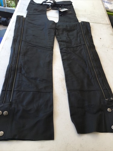 Harley Davidson Leather Chaps Part # 98039-12vm Women's Size S Made In USA NEW - Picture 2 of 8