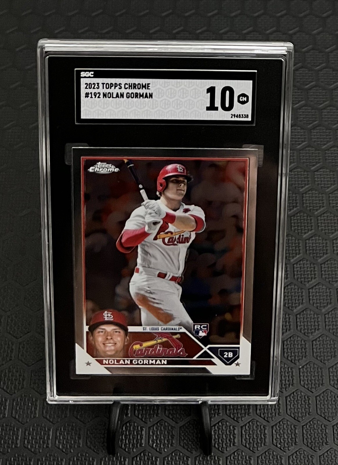 2023 Topps Chrome Nolan Gorman RC #192 Rookie SGC 10 GEM! St. Louis Cardinals!!