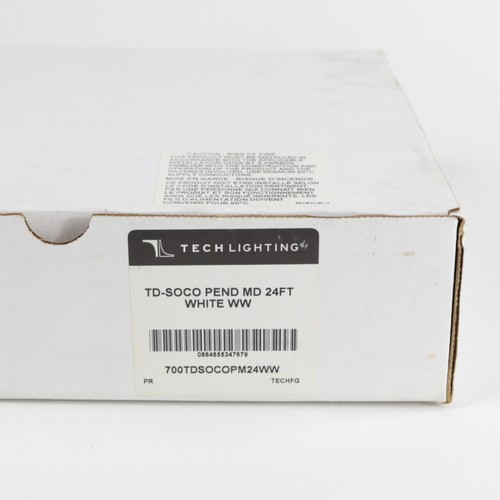 Visual Comfort Tech Lighting 24 Foot Long Soco Pendant in White 700TDSOCOPM24WW - Picture 4 of 6