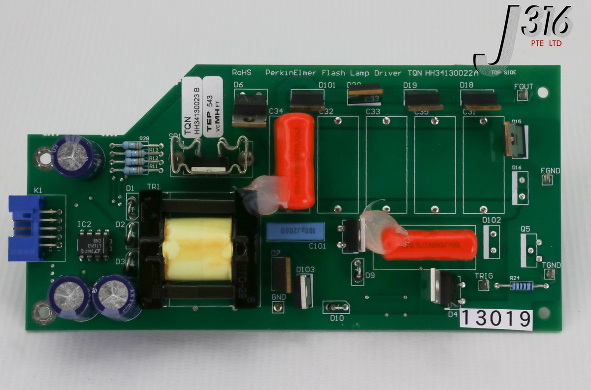 13019 PERKIN ELMER PCB,FLASH LAMP DRIVER,TEP 543,TQN HH34130022A