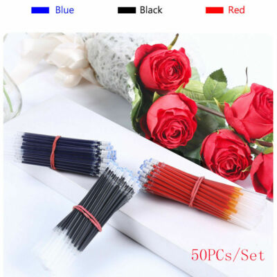 50-Pack Neutral Ink Gel Pen Refills - 0.5mm & 0.38mm Tips For Smooth Writing