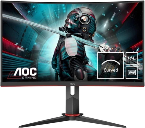 AOC Monitor CQ27G2U/BK27" Curved 1500R QHD 144Hz 1Ms VA Displayport 