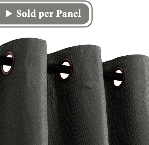 Luxury Blackout Drapes in Heather Charcoal Gray - 108" Long for Modern Homes - Picture 4 of 11