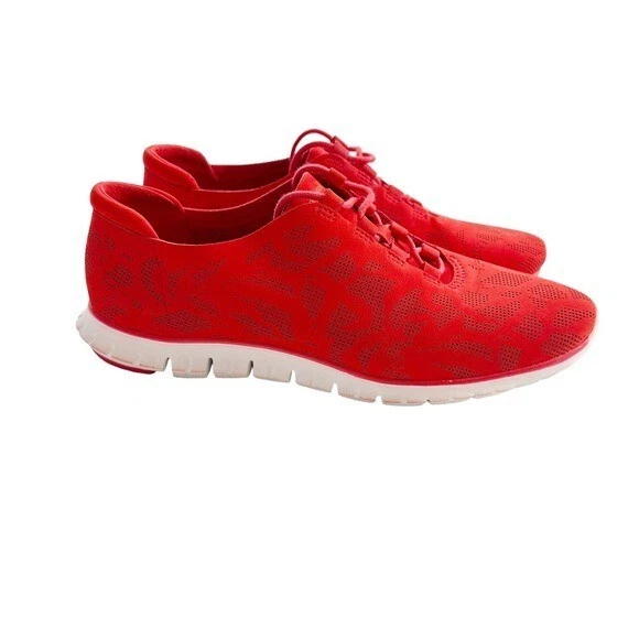 Cole Haan Zero Grand Perforated Nubuck Trainer Sneaker 9 Fiery Red