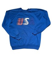 Blue USA America Medium No Tag Vintage Bassett 80s 90s Walker Sweatshirt