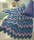 Rippling Waves Afghan Home Decor Crochet Pattern Instructions