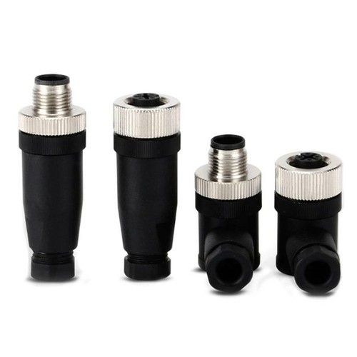 M12 Connector 8 Pin 8Pin Sensor Adapter M/F Straight/Angle Waterproof Plug - Picture 2 of 16