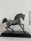 Escultura Estatua de Caballo Plata Firmada Magrino Objeto de Arte Colección