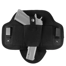 IWB Tactical Dual Clip Soft Pancake Concealed Carry Pistol Neoprene Belt Holster