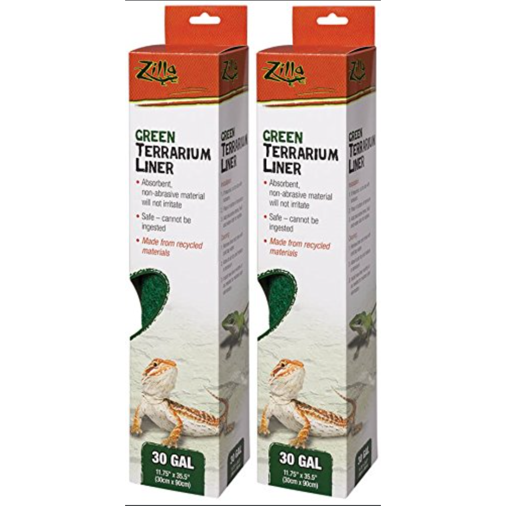 Zilla Terrarium Liner Carpet Substrate for Reptiles Green PRICE DROP