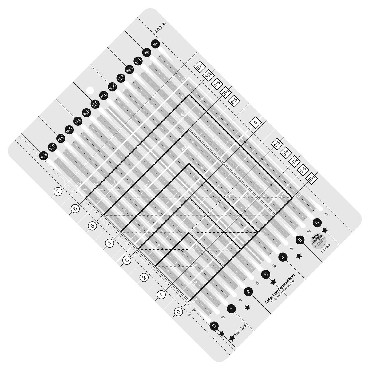 Creative Grids Stripology Mini Quilting Ruler Creative Grids Stripology Mini Quilting Ruler