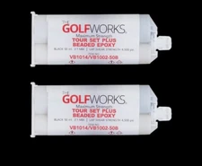 PACK OF 2 GolfWorks Maximum Strength Tour Set Plus Beaded Golf Club Epoxy
