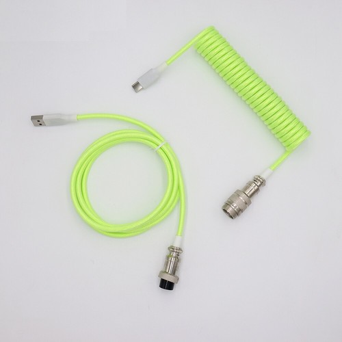 Custom Coiled Aviator USB-C Keyboard Cable (4ft) GX16 (FREE BONUS CABLE) - 第 5/6 張圖片