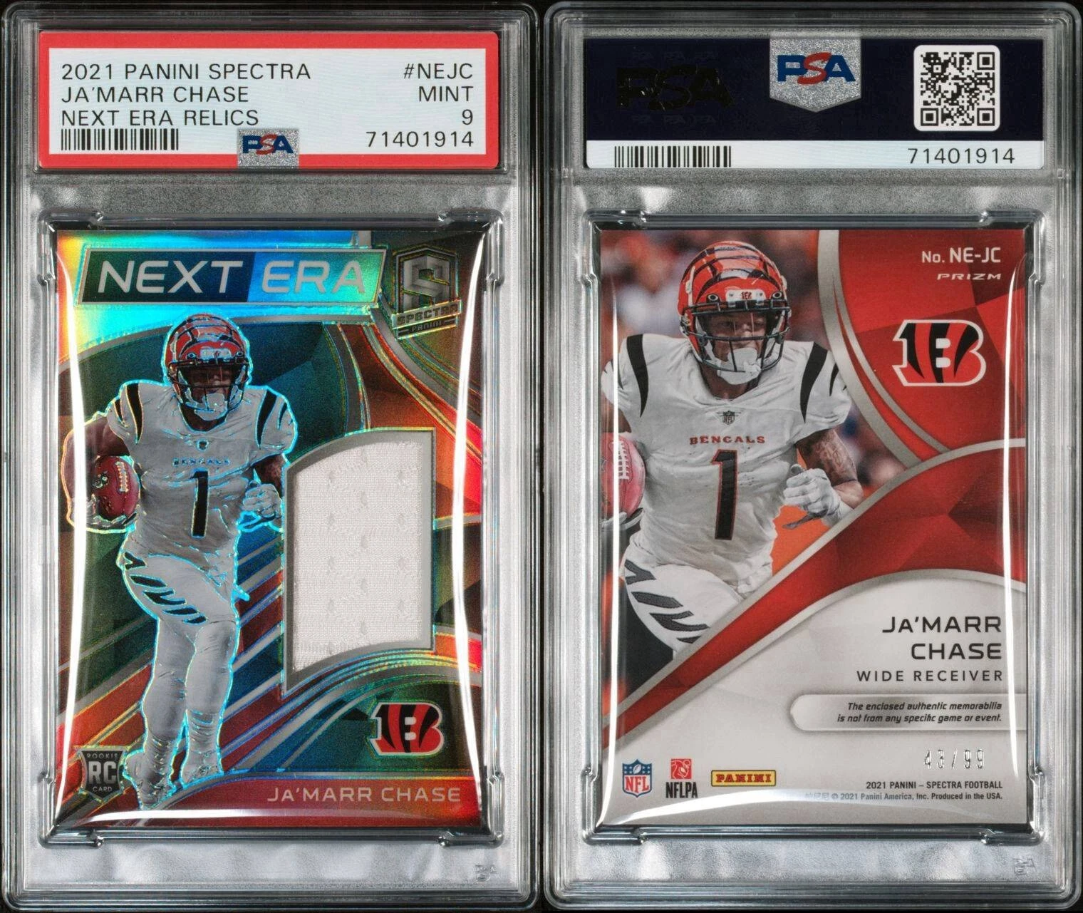 JaMarr Chase Panini Spectra Next ERA Relics #NEJC Base